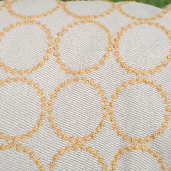 Anthropologie Chino khaki tan embroidered pants relaxed fit size 27 - Picture 7 of 8